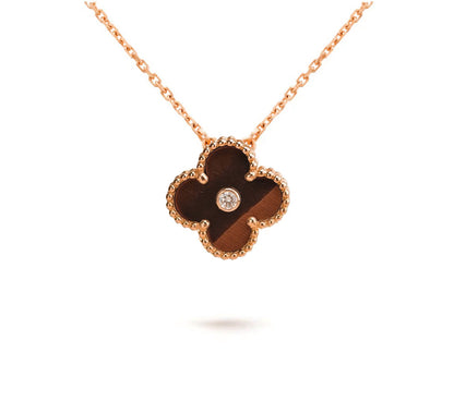 [Okajuri Jewelry] CLOVER 15MM DIAMOND SINGLE FLOWER NECKLACE COLLECTION