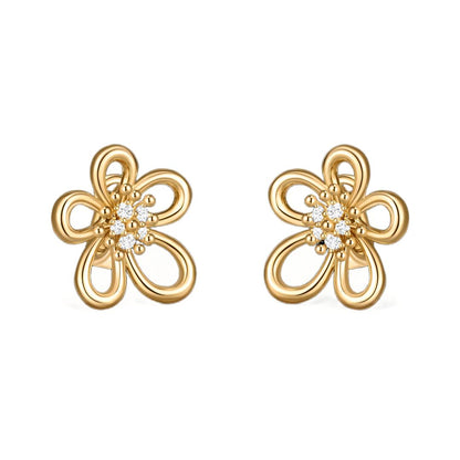 [Okajuri Jewelry] FLOWERLACE EARRING 5 DIAMONDS