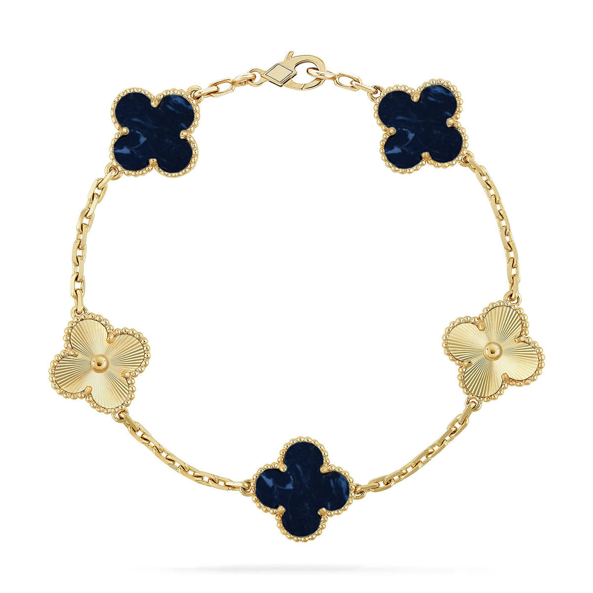 [Okajuri Jewelry]CLOVER 5 MOTIF PIETERSITE BRACELET COLLECTION