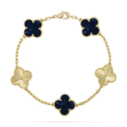 [Okajuri Jewelry]CLOVER 5 MOTIF PIETERSITE BRACELET COLLECTION