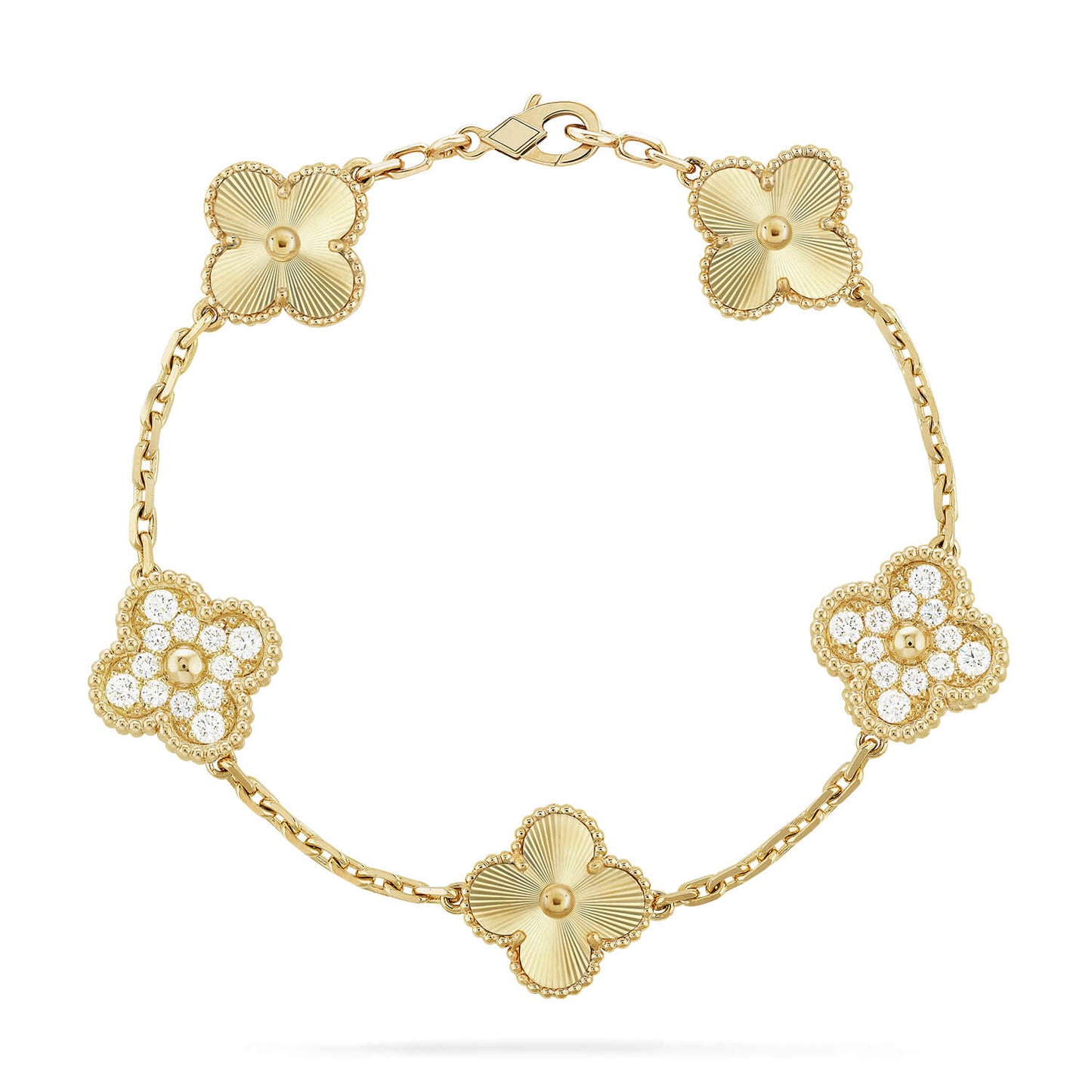 [Okajuri Jewelry]  CLOVER 5 MOTIF LASER BRACELET COLLECTION