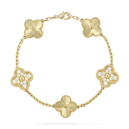 [Okajuri Jewelry]  CLOVER 5 MOTIF LASER BRACELET COLLECTION