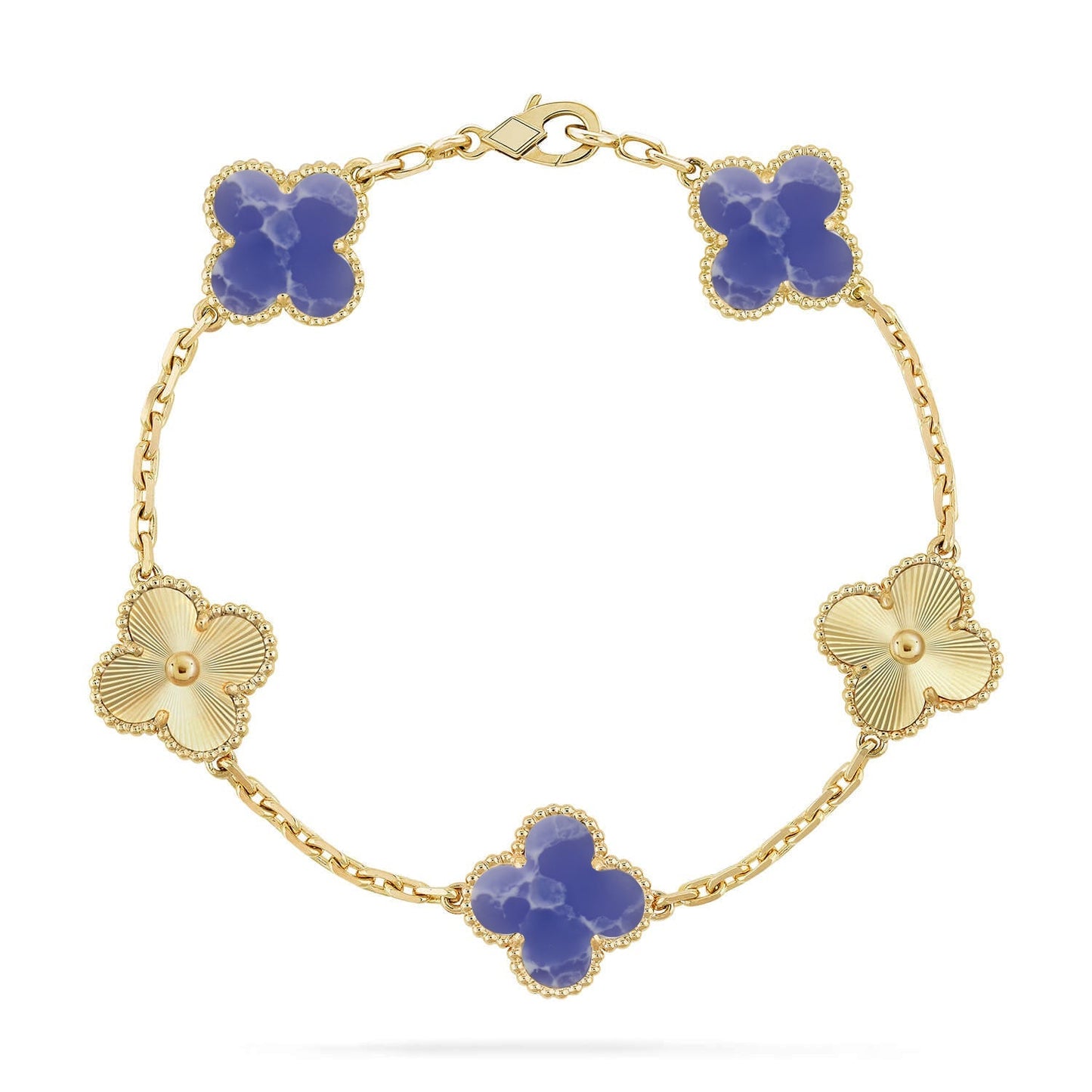 [Okajuri Jewelry] CLOVER 5 MOTIF BLUE VEINS BRACELET COLLECTION