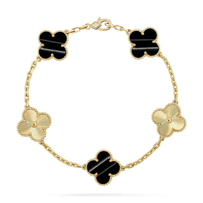 [Okajuri Jewelry]  CLOVER 5 MOTIF PULSAR STONE BRACELET COLLECTION