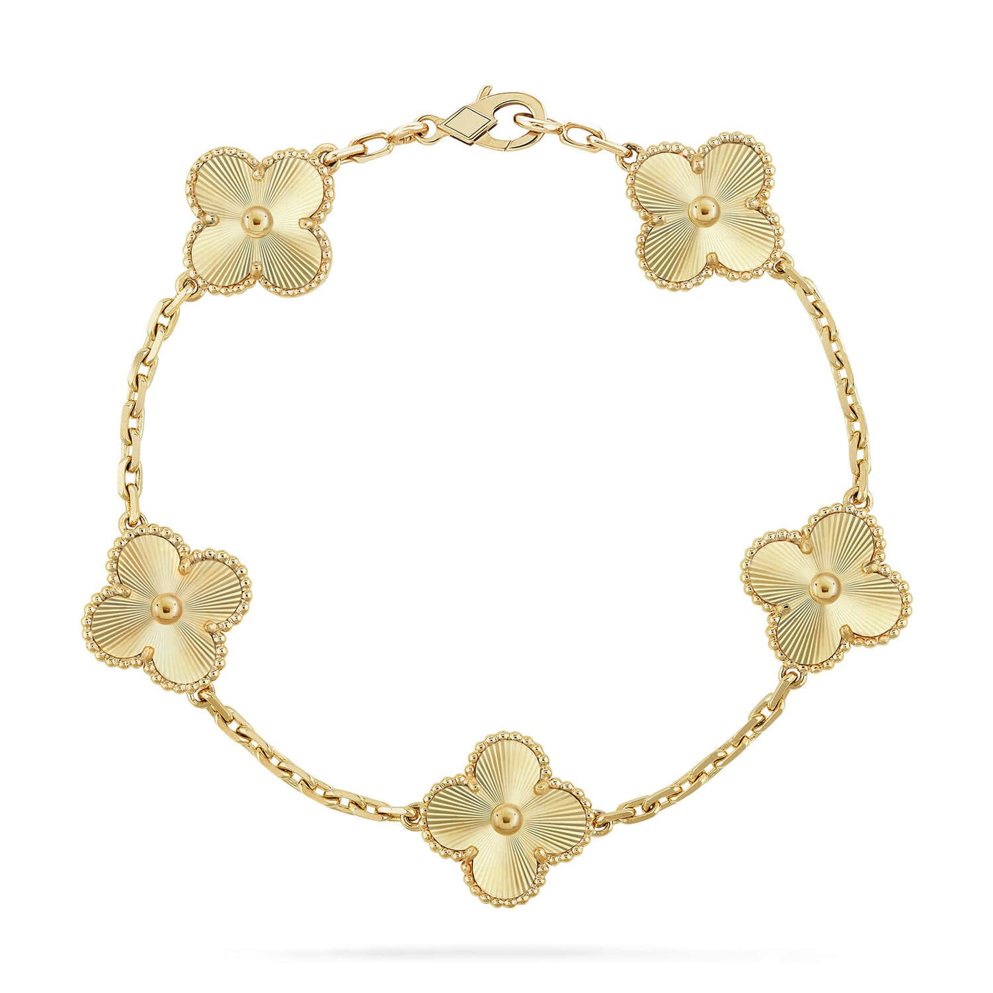[Okajuri Jewelry]CLOVER 5 FLOWERS LASER BRACELET