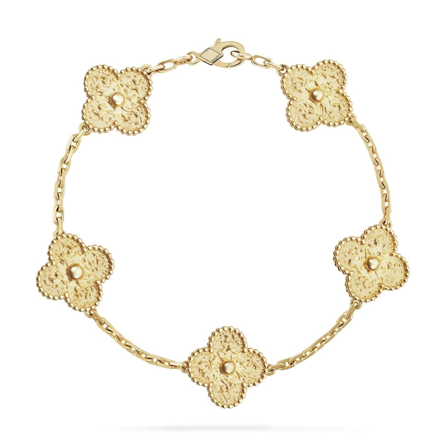 [Okajuri Jewelry]CLOVER 5 MOTIFS BRONZING BRACELET
