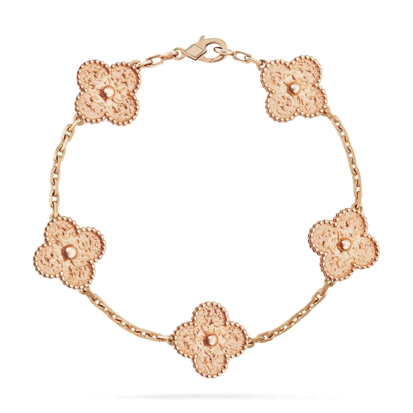 [Okajuri Jewelry]CLOVER 5 MOTIFS BRONZING BRACELET
