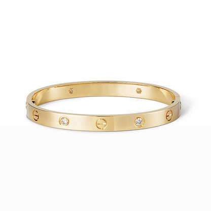 [Okajuri Jewelry] LOVE BRACELET 6.1MM 4 DIAMONDS