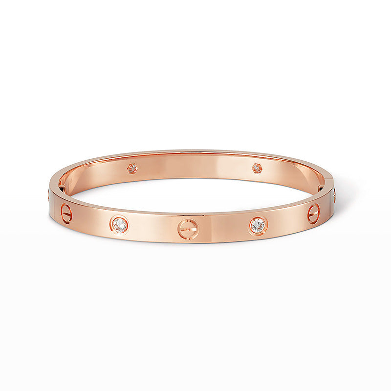 [Okajuri Jewelry] LOVE BRACELET 6.1MM 4 DIAMONDS