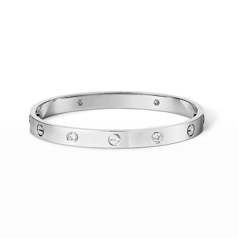 [Okajuri Jewelry] LOVE BRACELET 6.1MM 4 DIAMONDS