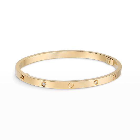 [Okajuri Jewelry] LOVE BRACELET 3.65MM 6 DIAMONDS
