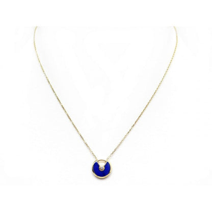 [Okajuri Jewelry]AMULETTE ROSE GOLD AGATE NECKLACE