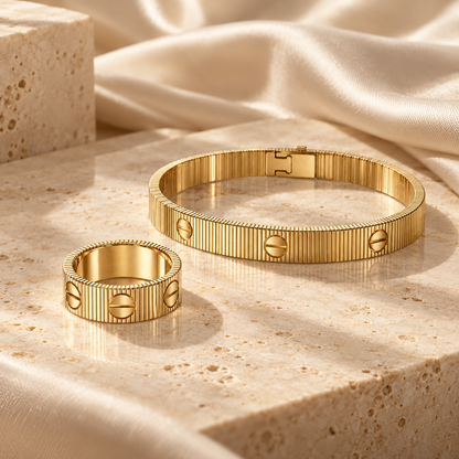 [Oakjuri™ Jewelry] ]Love Unlimited Bracelet & Ring Set
