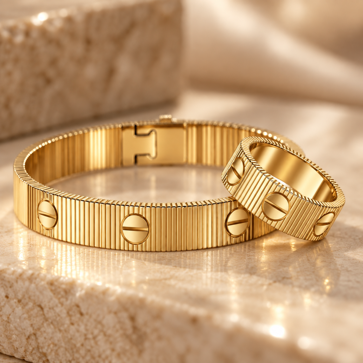 [Oakjuri™ Jewelry] ]Love Unlimited Bracelet & Ring Set