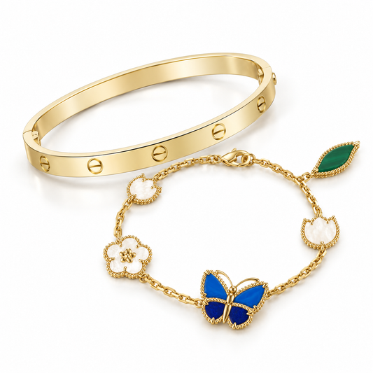 [Oakjuri™ Jewelry] ]Lucky Spring & Love Bracelet Stack Set