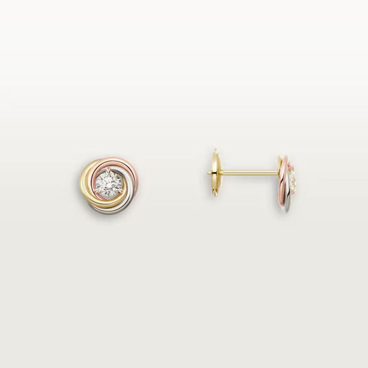 [Okajuri Jewelry] TRINITY STUD DIAMOND EARRINGS