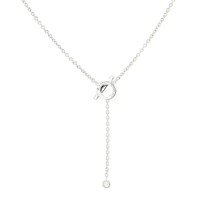 [Okajuri Jewelry]FINESSE SILVER DIAMOND NECKLACE