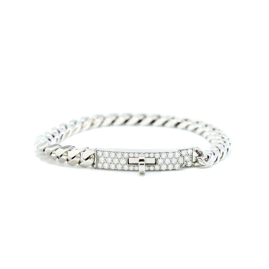 [Okajuri Jewelry]KELLY CHAIN SILVER DIAMOND BRACELET