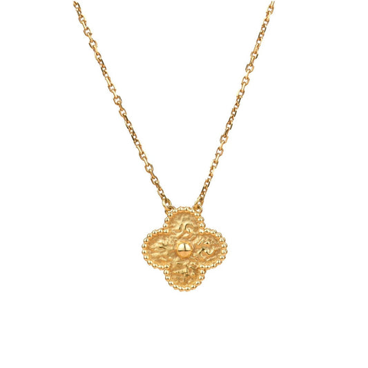 [Okajuri Jewelry]CLOVER 15MM  BRONZING NECKLACE