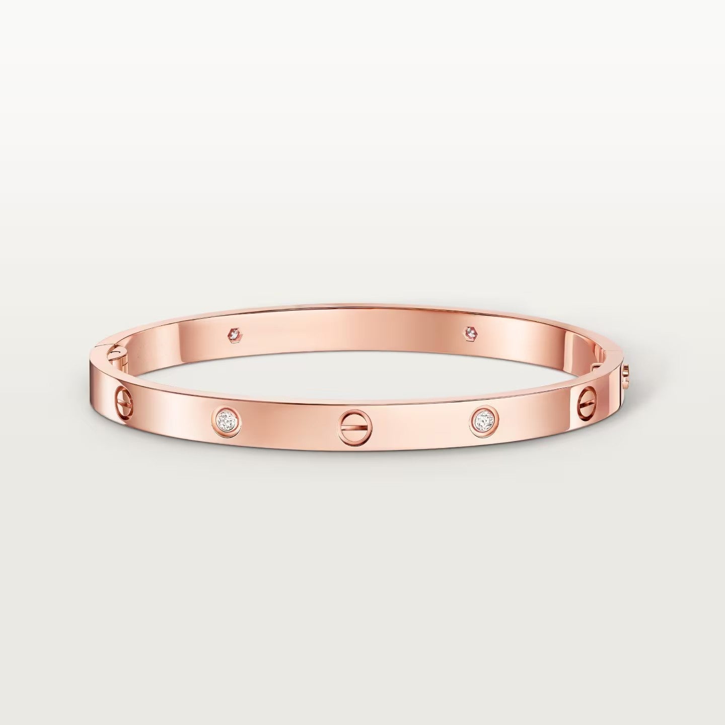 [Okajuri Jewelry] LOVE BRACELET 4.8MM 4 DIAMONDS