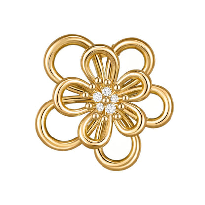 [Okajuri Jewelry]FLOWERLACE NECKLACE 5 DIAMONDS