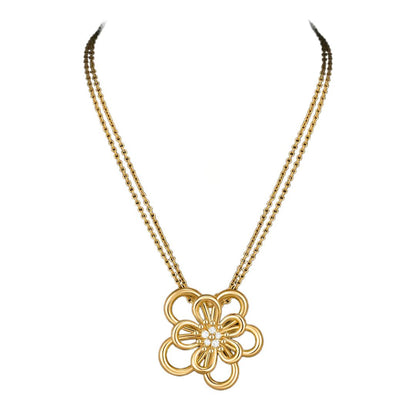 [Okajuri Jewelry]FLOWERLACE NECKLACE 5 DIAMONDS