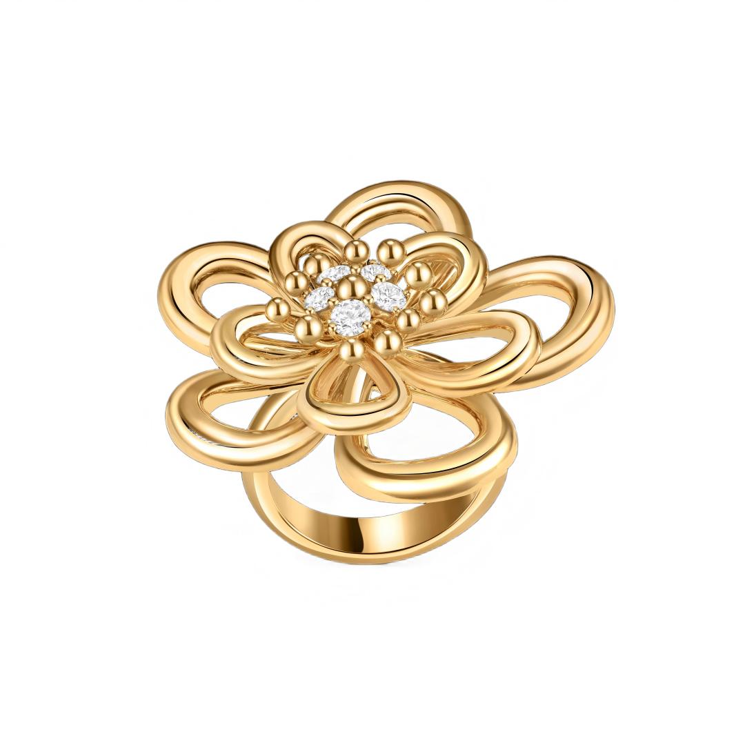 [Okajuri Jewelry] FLOWERLACE RING 5 DIAMONDS