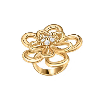 [Okajuri Jewelry] FLOWERLACE RING 5 DIAMONDS