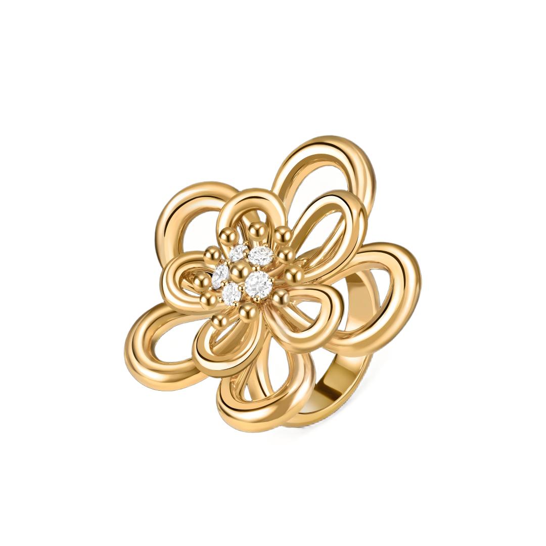 [Okajuri Jewelry] FLOWERLACE RING 5 DIAMONDS