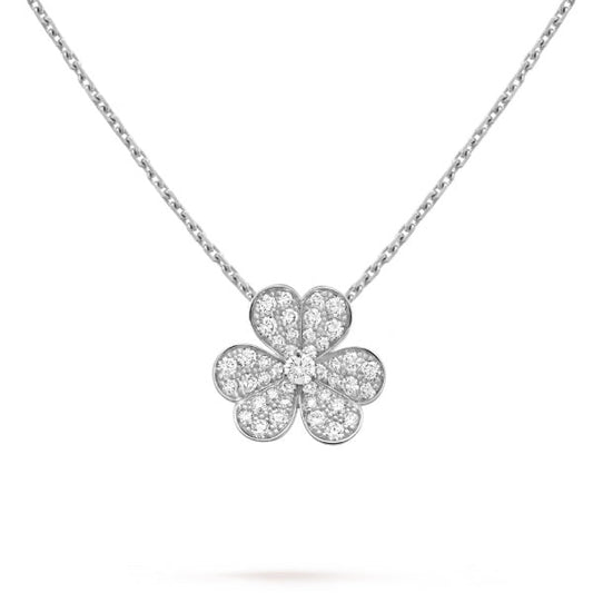 [Okajuri Jewelry]CLOVER DIAMOND NECKLACE SILVER