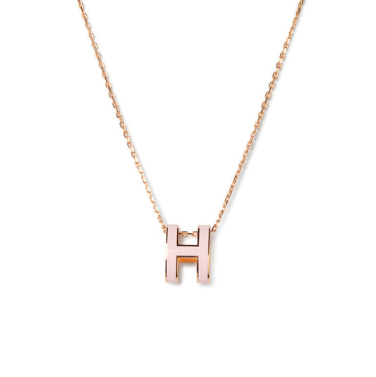 [Okajuri Jewelry] POP H PEDANT PINK GOLD
