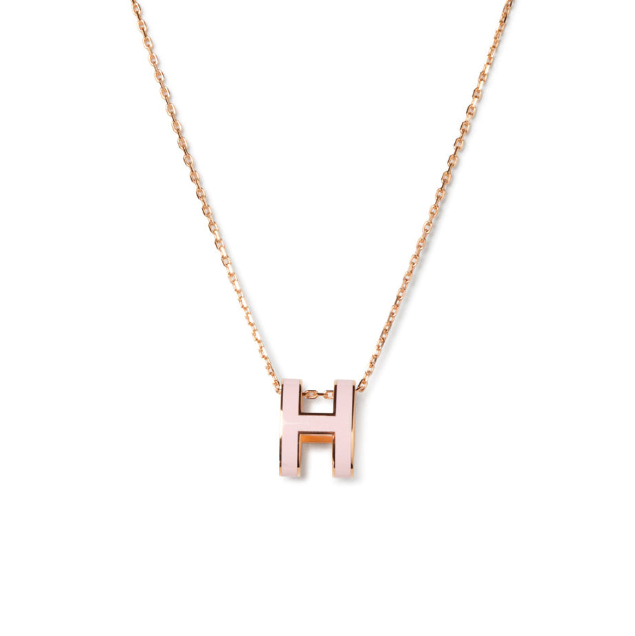 [Okajuri Jewelry]POP H PEDANT PINK GOLD