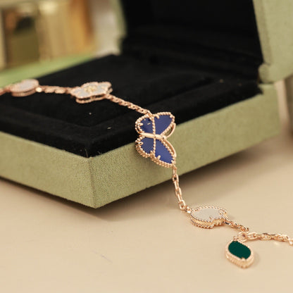 [Okajuri Jewelry]LUCKY SPRING BUTTERFLY 5 MOTIF BRACELET