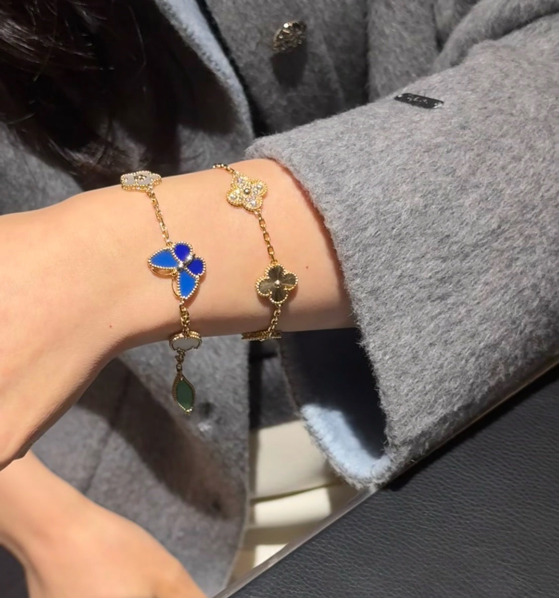[Okajuri Jewelry]LUCKY SPRING BUTTERFLY 5 MOTIF BRACELET