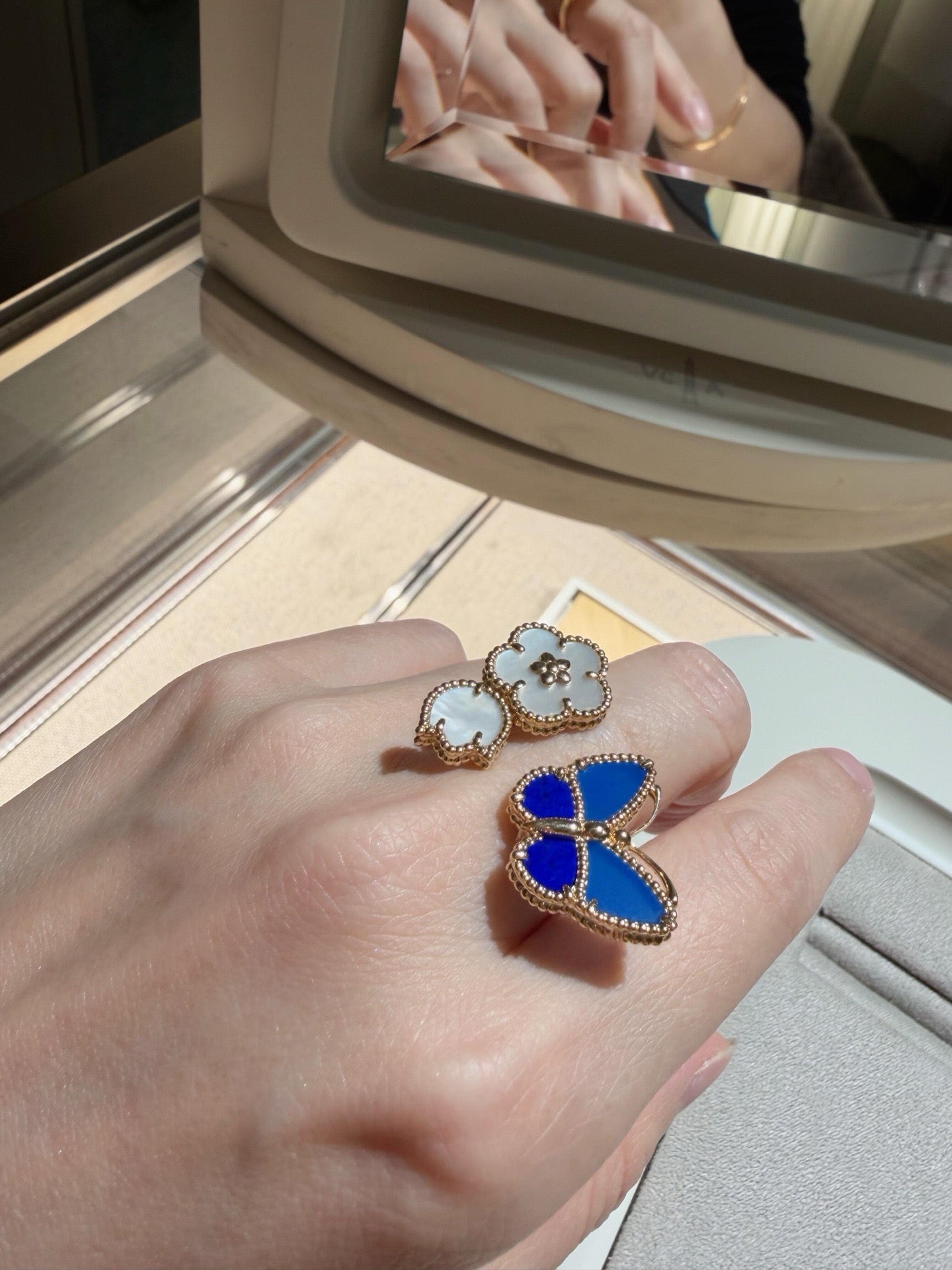 [Okajuri Jewelry] LUCKY SPRING BUTTERFLY OPEN-FACE RINGS