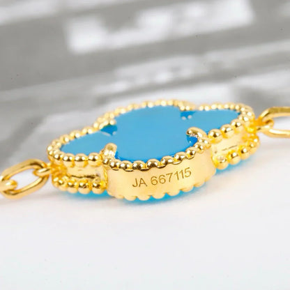 [Okajuri Jewelry]  CLOVER 5 MOTIF TURQUOISE BRACELET COLLECTION