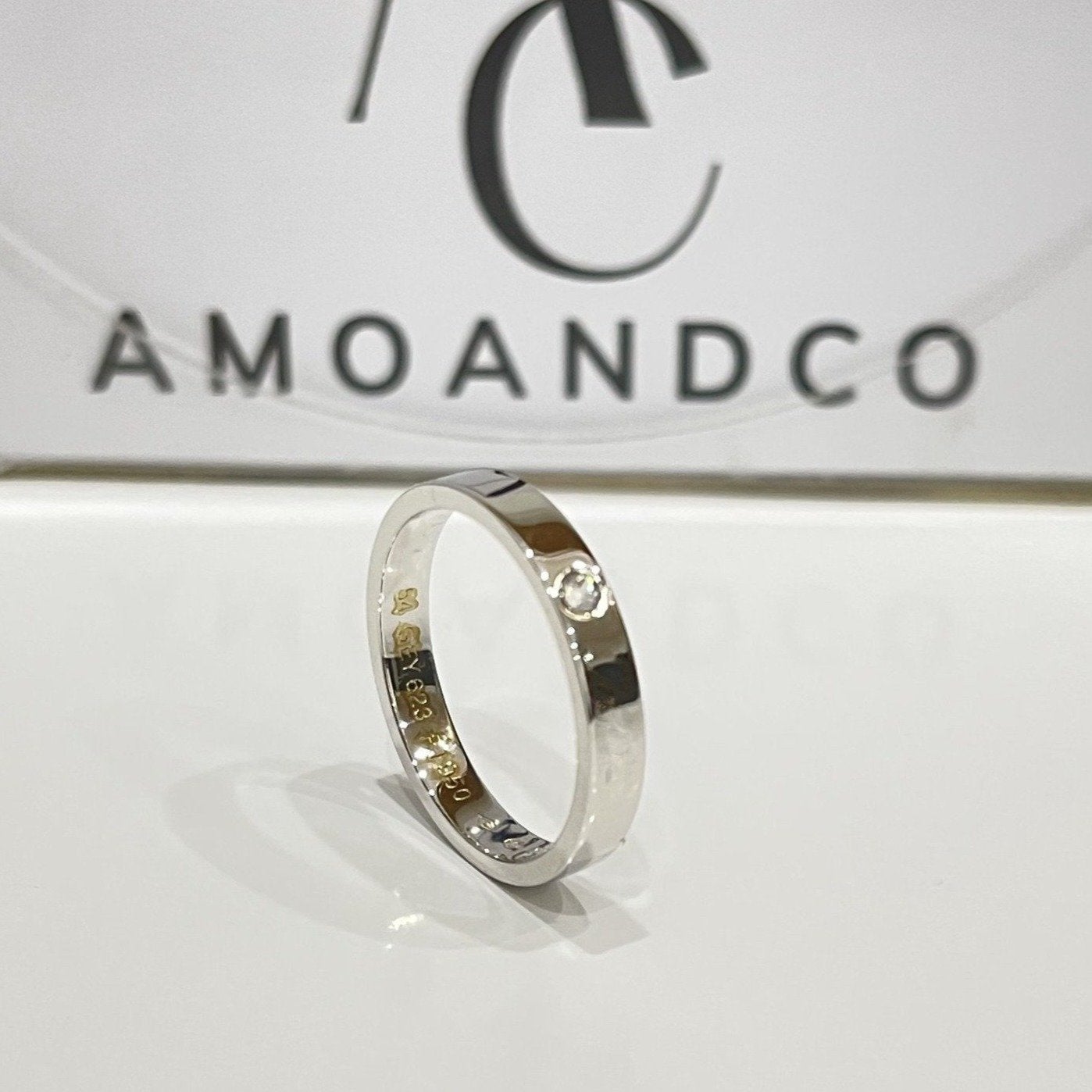 [Okajuri Jewelry]LOVE RING 4MM 1 DIAMOND