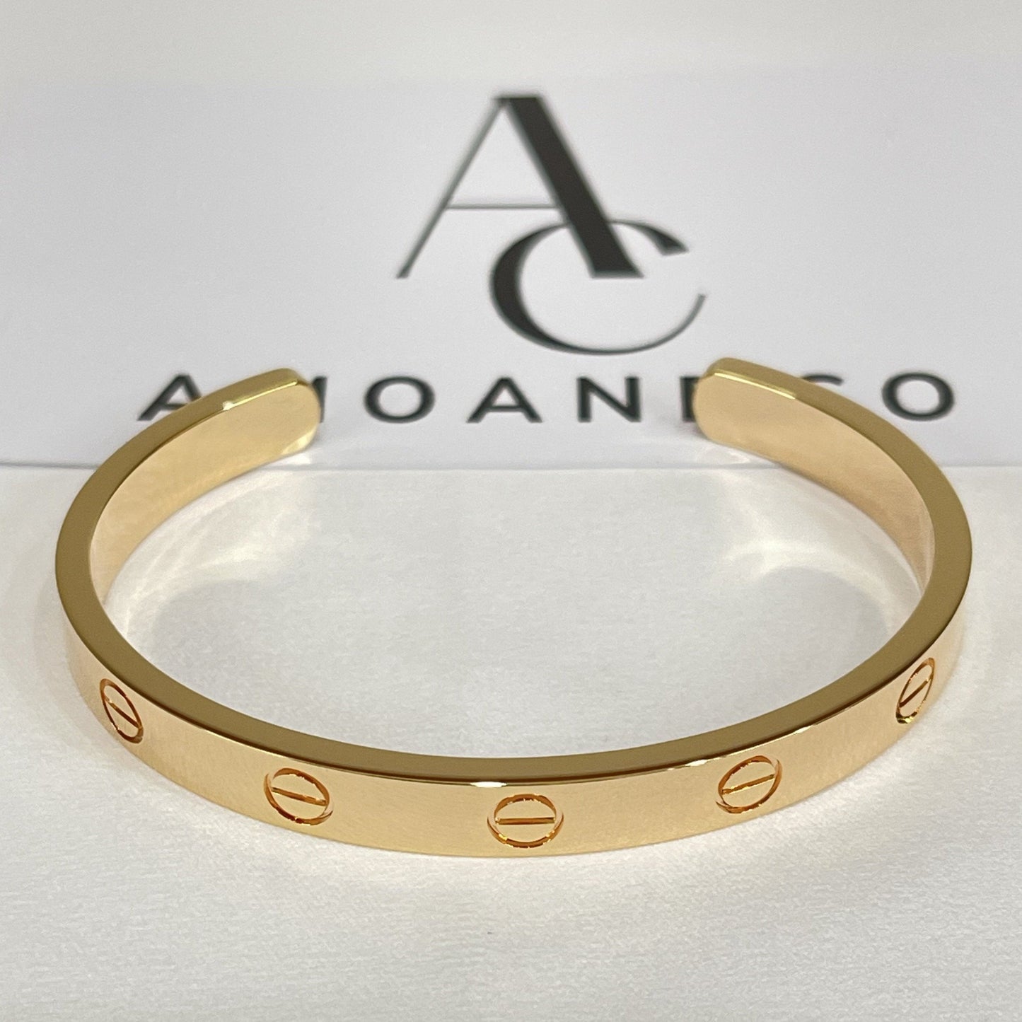 [Okajuri Jewelry] LOVE BRACELET 6.1MM OPEN CUFF