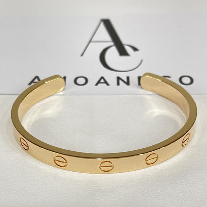 [Okajuri Jewelry] LOVE BRACELET 6.1MM OPEN CUFF