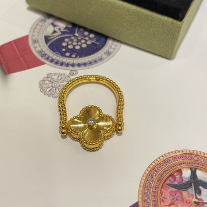 [Okajuri Jewelry] CLOVER RIVERSIBLE RING GOLD COLLECTION