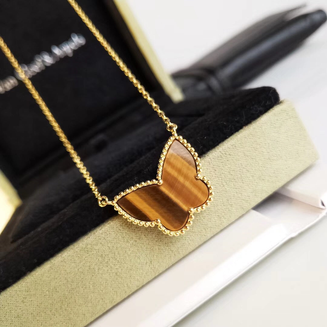 [Okajuri Jewelry] TIGER__ EYE BUTTERFLY NECKLACE