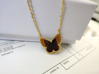 [Okajuri Jewelry] TIGER__ EYE BUTTERFLY NECKLACE