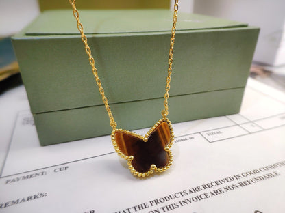 [Okajuri Jewelry] TIGER__ EYE BUTTERFLY NECKLACE