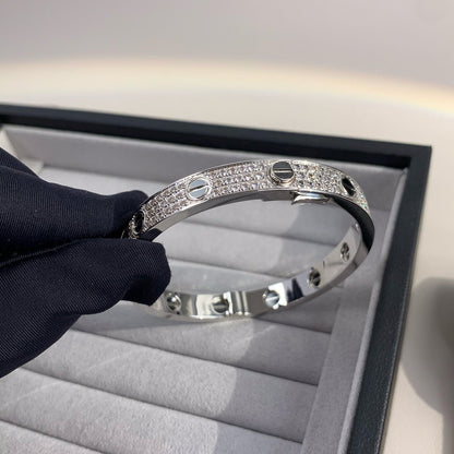 [Okajuri Jewelry]LOVE BRACELET 6.1MM DIAMOND-PAVED CERAMIC