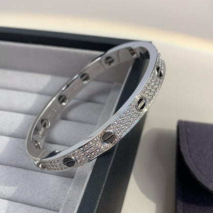 [Okajuri Jewelry]LOVE BRACELET 6.1MM DIAMOND-PAVED CERAMIC