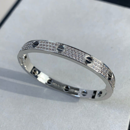 [Okajuri Jewelry] LOVE BRACELET 6.1MM DIAMOND-PAVED CERAMIC