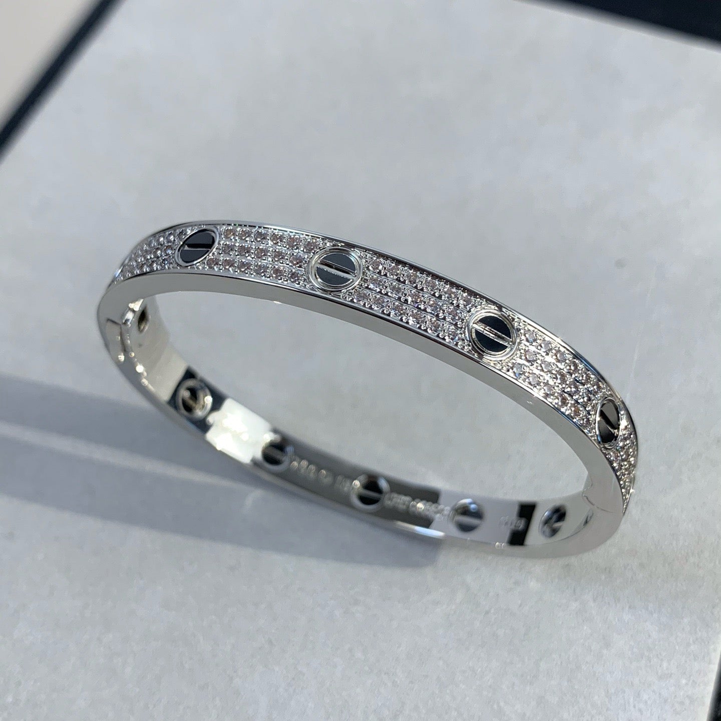 [Okajuri Jewelry]LOVE BRACELET 6.1MM DIAMOND-PAVED CERAMIC