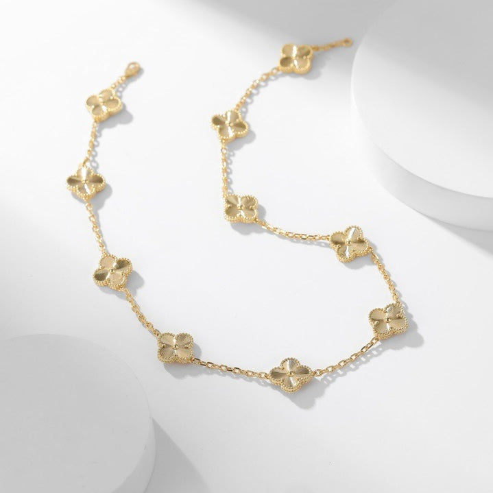 [Okajuri Jewelry] CLOVER 10 MOTIFS LASER NECKLACE