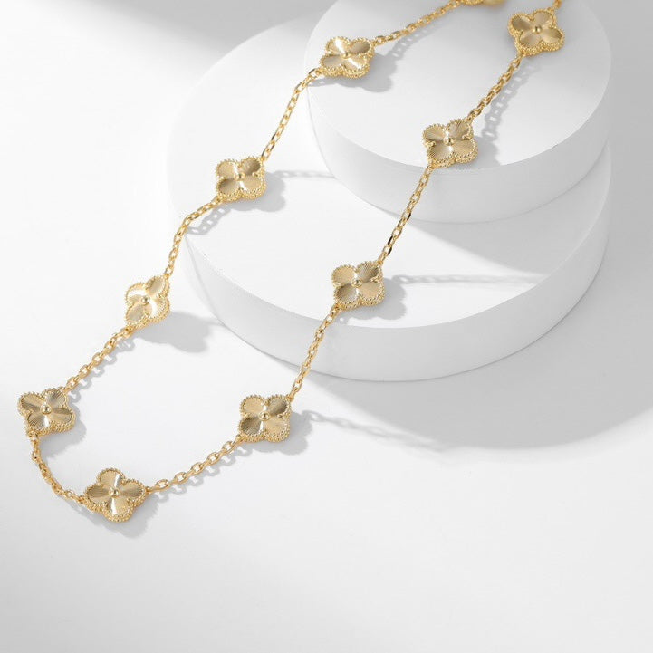[Okajuri Jewelry] CLOVER 10 MOTIFS LASER NECKLACE