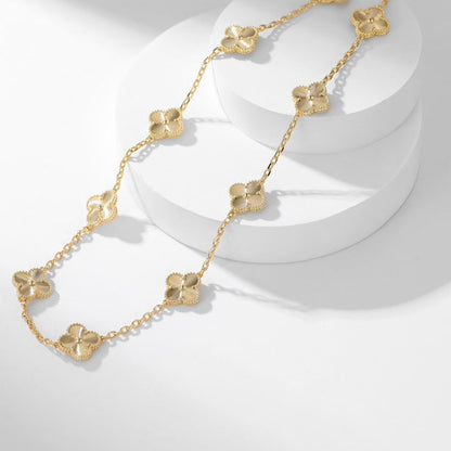[Okajuri Jewelry] CLOVER 10 MOTIFS LASER NECKLACE